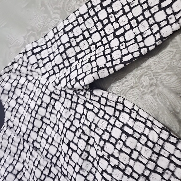 Lafayette 148 NWOT New York Patterned Bla K/Cream Jacket Large - Picture 10 of 12